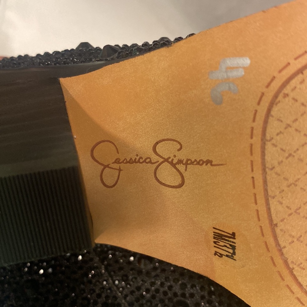 New Jessica Simpson Rhinestone Black Booties - Picture 3 of 4